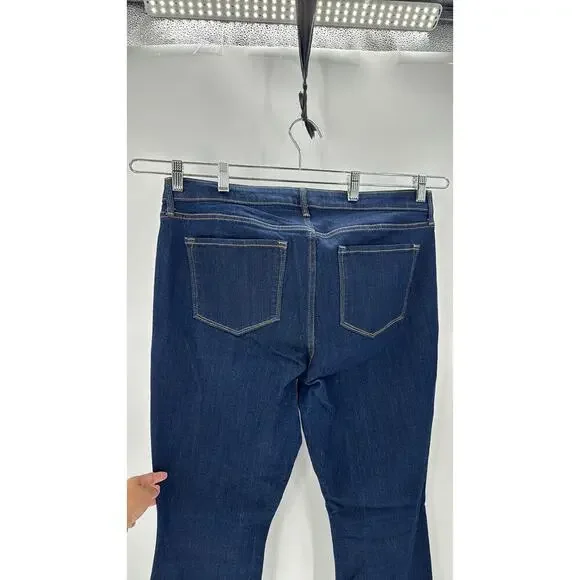 Old Navy mid rise kicker bootcut dark wash business casual jean size 16 Tall - Picture 6 of 6